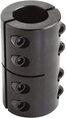 Climax Metal Products - 9mm Inside x 24mm Outside Diam, Two Piece Rigid Coupling without Keyway - 35mm Long - Eagle Tool & Supply