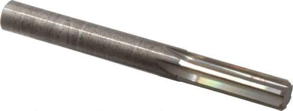 Hertel - 7/16" Solid Carbide 6 Flute Chucking Reamer - Straight Flute, 7/16" Straight Shank, 1-3/8" Flute Length, 4" OAL - Eagle Tool & Supply