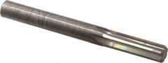 Hertel - 7/16" Solid Carbide 6 Flute Chucking Reamer - Straight Flute, 7/16" Straight Shank, 1-3/8" Flute Length, 4" OAL - Eagle Tool & Supply