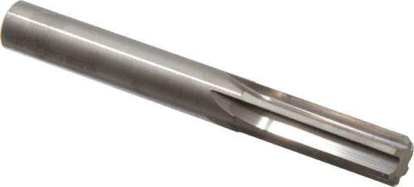 Hertel - 12.5mm Solid Carbide 6 Flute Chucking Reamer - Straight Flute, 0.4921" Straight Shank, 1-1/2" Flute Length, 4" OAL - Eagle Tool & Supply