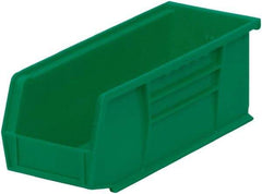 Akro-Mils - 20 Lb. Load Capacity, 10-7/8" Deep, Green Polymer Hopper Stacking Bin - 4" High x 4-1/8" Wide x 10-7/8" Long - Eagle Tool & Supply