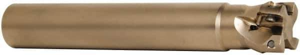 Seco - 1-1/2" Cut Diam, 0.669" Max Depth of Cut, 1-1/4" Shank Diam, 8.27" OAL, Indexable Square Shoulder End Mill - XO.X 1806.. Inserts, Cylindrical Shank, 90° Lead Angle, Through Coolant, Series Power Turbo - Eagle Tool & Supply