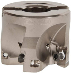 Seco - 5 Inserts, 2" Cut Diam, 3/4" Arbor Diam, 0.669" Max Depth of Cut, Indexable Square-Shoulder Face Mill - 0/90° Lead Angle, 1.575" High, XO.X 1806.. Insert Compatibility, Through Coolant, Series Power Turbo - Eagle Tool & Supply
