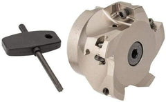 Seco - 5 Inserts, 2-1/2" Cut Diam, 3/4" Arbor Diam, 0.669" Max Depth of Cut, Indexable Square-Shoulder Face Mill - 0/90° Lead Angle, 1.575" High, XO.X 1806.. Insert Compatibility, Through Coolant, Series Power Turbo - Eagle Tool & Supply