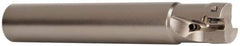 Seco - 1/2" Cut Diam, 0.197" Max Depth of Cut, 1/2" Shank Diam, 3.15" OAL, Indexable Square Shoulder End Mill - XO.X 0602 Inserts, Cylindrical Shank, 90° Lead Angle, Through Coolant, Series Nano Turbo - Eagle Tool & Supply