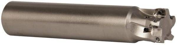 Seco - 3/4" Cut Diam, 0.197" Max Depth of Cut, 3/4" Shank Diam, 3.937" OAL, Indexable Square Shoulder End Mill - XO.X 0602 Inserts, Cylindrical Shank, 90° Lead Angle, Through Coolant, Series Nano Turbo - Eagle Tool & Supply