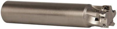 Seco - 3/4" Cut Diam, 0.197" Max Depth of Cut, 3/4" Shank Diam, 3.937" OAL, Indexable Square Shoulder End Mill - XO.X 0602 Inserts, Cylindrical Shank, 90° Lead Angle, Through Coolant, Series Nano Turbo - Eagle Tool & Supply