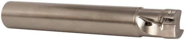 Seco - 1" Cut Diam, 0.433" Max Depth of Cut, 1" Shank Diam, 6.69" OAL, Indexable Square Shoulder End Mill - XO.X 1204.. Inserts, Cylindrical Shank, 90° Lead Angle, Through Coolant, Series Super Turbo - Eagle Tool & Supply