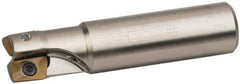 Seco - 3/4" Cut Diam, 0.433" Max Depth of Cut, 3/4" Shank Diam, 3.38" OAL, Indexable Square Shoulder End Mill - XO.X 1204.. Inserts, Weldon Shank, 90° Lead Angle, Through Coolant, Series Super Turbo - Eagle Tool & Supply