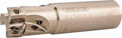 Seco - 1" Cut Diam, 0.433" Max Depth of Cut, 1" Shank Diam, 4" OAL, Indexable Square Shoulder End Mill - XO.X 1204.. Inserts, Weldon Shank, 90° Lead Angle, Through Coolant, Series Super Turbo - Eagle Tool & Supply