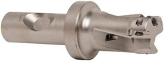 Seco - 1" Cut Diam, 0.433" Max Depth of Cut, 3/4" Shank Diam, 4" OAL, Indexable Square Shoulder End Mill - XO.X 1204.. Inserts, Weldon Shank, 90° Lead Angle, Through Coolant, Series Super Turbo - Eagle Tool & Supply