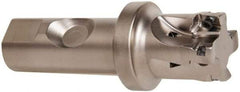 Seco - 1-1/4" Cut Diam, 0.433" Max Depth of Cut, 1" Shank Diam, 4-1/4" OAL, Indexable Square Shoulder End Mill - XO.X 1204.. Inserts, Weldon Shank, 90° Lead Angle, Through Coolant, Series Super Turbo - Eagle Tool & Supply