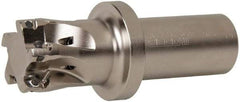 Seco - 1-1/2" Cut Diam, 0.433" Max Depth of Cut, 1-1/4" Shank Diam, 4.78" OAL, Indexable Square Shoulder End Mill - XO.X 1204.. Inserts, Weldon Shank, 90° Lead Angle, Through Coolant, Series Super Turbo - Eagle Tool & Supply