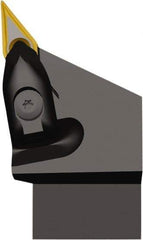 Seco - DVJN, Left Hand Cut, 93° Lead Angle, 16mm Shank Height x 16mm Shank Width, Negative Rake Indexable Turning Toolholder - 100mm OAL, VNMU 1304.. Insert Compatibility, Series Dual Clamp - Eagle Tool & Supply
