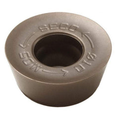 Seco - RDHT10T3M0 M05 Grade MS2500 Carbide Milling Insert - TiCN/Al2O3 Finish, 0.156" Thick, 0.394" Inscribed Circle - Eagle Tool & Supply