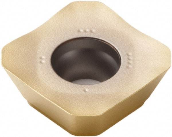 Seco - SEEX1204 M10 Grade MP3000 Carbide Milling Insert - TiAlN Finish, 0.187" Thick, 1/2" Inscribed Circle - Eagle Tool & Supply