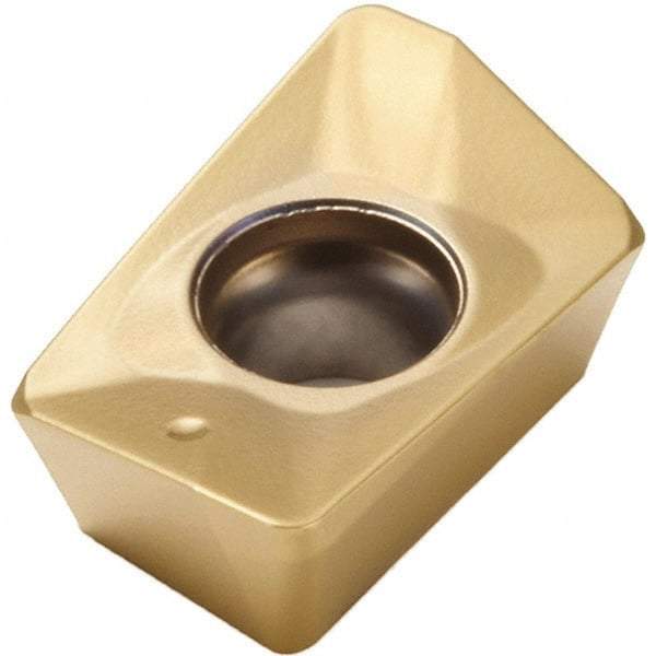 Seco - XOMX120408 M12 Grade MP3000 Carbide Milling Insert - TiAlN Finish, 0.163" Thick, 0.031" Corner Radius - Eagle Tool & Supply