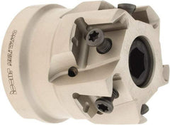 Iscar - 5 Inserts, 1-1/2" Cut Diam, 3/4" Arbor Diam, 0.492" Max Depth of Cut, Indexable Square-Shoulder Face Mill - 0/90° Lead Angle, 1.57" High, T490 LN.. 1306 Insert Compatibility, Through Coolant, Series Helitang - Eagle Tool & Supply