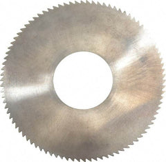 Made in USA - 1-3/4" Diam x 0.032" Blade Thickness x 5/8" Arbor Hole Diam, 90 Tooth Slitting and Slotting Saw - Arbor Connection, Solid Carbide, Concave Ground - Eagle Tool & Supply