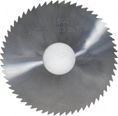 Made in USA - 2-1/4" Diam x 0.032" Blade Thickness x 5/8" Arbor Hole Diam, 60 Tooth Slitting and Slotting Saw - Arbor Connection, Solid Carbide, Concave Ground - Eagle Tool & Supply