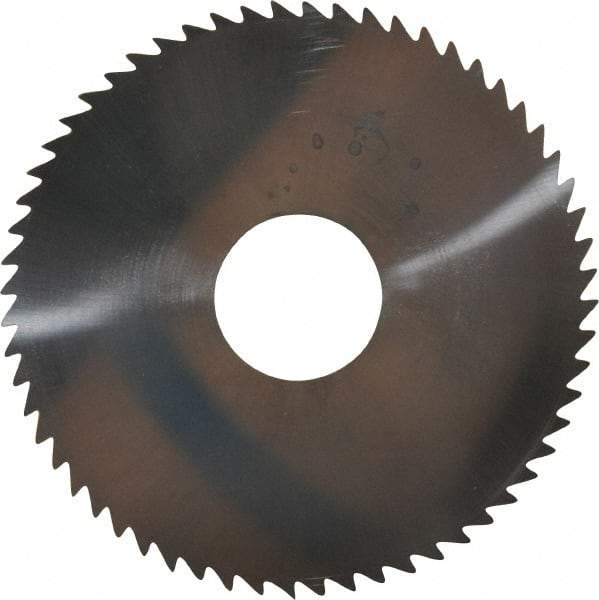 Made in USA - 2-1/4" Diam x 0.04" Blade Thickness x 5/8" Arbor Hole Diam, 60 Tooth Slitting and Slotting Saw - Arbor Connection, Solid Carbide, Concave Ground - Eagle Tool & Supply