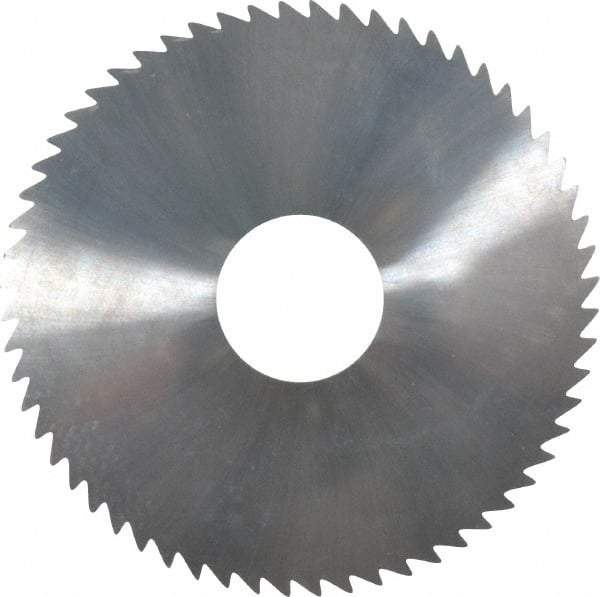 Made in USA - 2-1/4" Diam x 0.064" Blade Thickness x 5/8" Arbor Hole Diam, 60 Tooth Slitting and Slotting Saw - Arbor Connection, Solid Carbide, Concave Ground - Eagle Tool & Supply