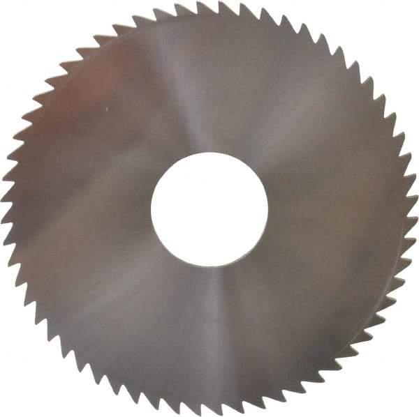 Made in USA - 2-1/4" Diam x 0.091" Blade Thickness x 5/8" Arbor Hole Diam, 60 Tooth Slitting and Slotting Saw - Arbor Connection, Solid Carbide, Concave Ground - Eagle Tool & Supply