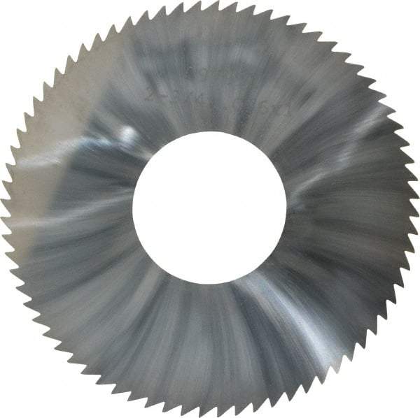 Made in USA - 2-3/4" Diam x 0.036" Blade Thickness x 1" Arbor Hole Diam, 72 Tooth Slitting and Slotting Saw - Arbor Connection, Solid Carbide, Concave Ground - Eagle Tool & Supply