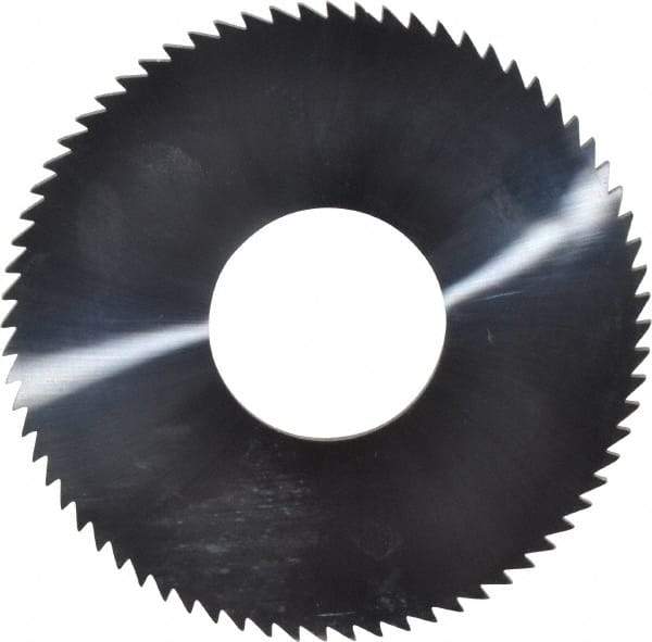 Made in USA - 2-3/4" Diam x 0.072" Blade Thickness x 1" Arbor Hole Diam, 72 Tooth Slitting and Slotting Saw - Arbor Connection, Solid Carbide, Concave Ground - Eagle Tool & Supply