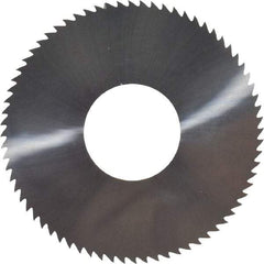 Made in USA - 2-3/4" Diam x 0.102" Blade Thickness x 1" Arbor Hole Diam, 72 Tooth Slitting and Slotting Saw - Arbor Connection, Solid Carbide, Concave Ground - Eagle Tool & Supply