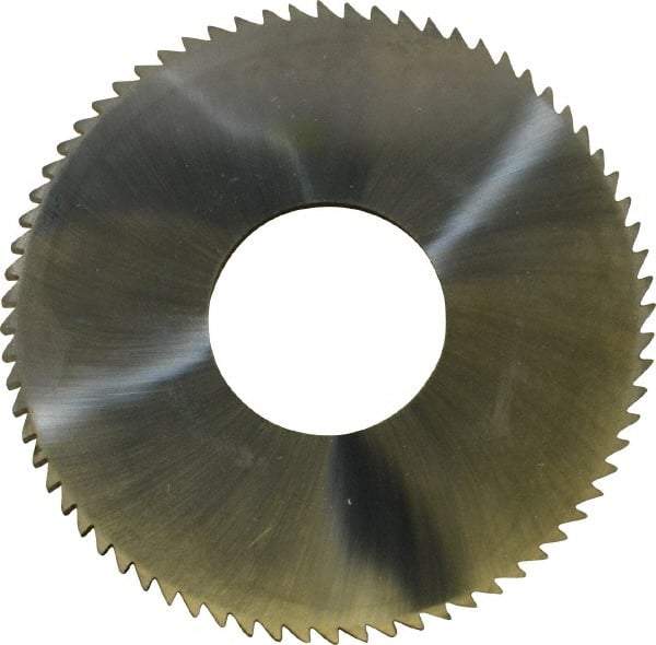 Made in USA - 2-3/4" Diam x 0.128" Blade Thickness x 1" Arbor Hole Diam, 72 Tooth Slitting and Slotting Saw - Arbor Connection, Solid Carbide, Concave Ground - Eagle Tool & Supply