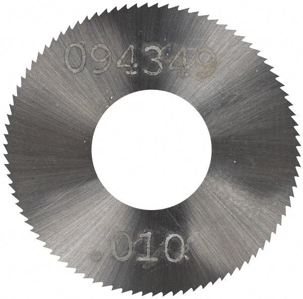 Made in USA - 1" Diam x 0.01" Blade Thickness, 3/8" Arbor Hole Diam, 98 Teeth, Solid Carbide Jeweler's Saw - Uncoated - Eagle Tool & Supply