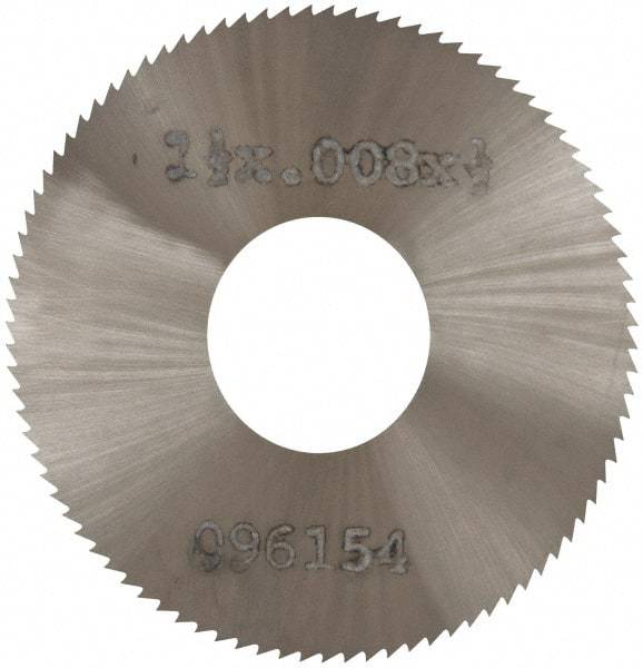 Made in USA - 1-1/2" Diam x 0.008" Blade Thickness, 1/2" Arbor Hole Diam, 140 Teeth, Solid Carbide, Jeweler's Saw - Uncoated - Eagle Tool & Supply