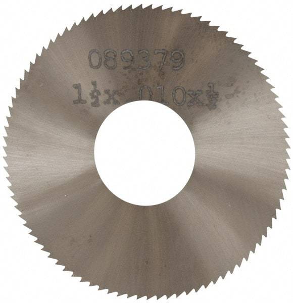 Made in USA - 1-1/2" Diam x 0.01" Blade Thickness, 1/2" Arbor Hole Diam, 130 Teeth, Solid Carbide, Jeweler's Saw - Uncoated - Eagle Tool & Supply