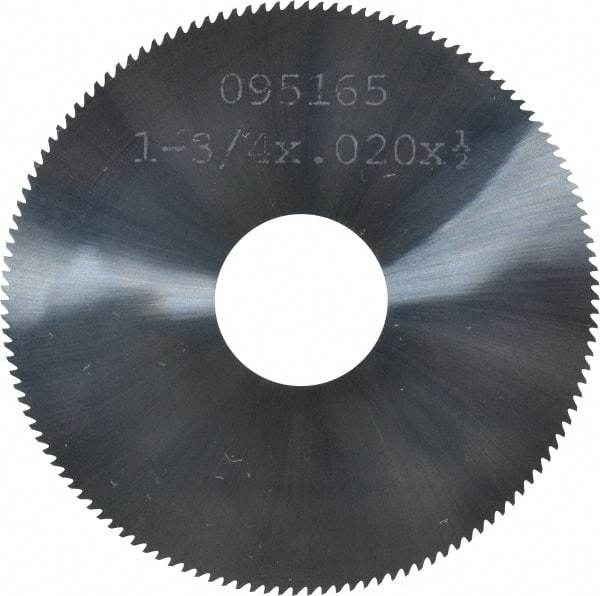 Made in USA - 1-3/4" Diam x 0.02" Blade Thickness, 1/2" Arbor Hole Diam, 130 Teeth, Solid Carbide, Jeweler's Saw - Uncoated - Eagle Tool & Supply