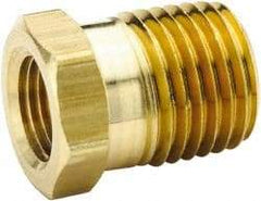 Parker - 1 Male Thread x 1/2 Female Thread, Brass Industrial Pipe Hex Bushing - MNPTF x FNPTF, 1,000 psi - Eagle Tool & Supply