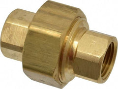 Parker - 3/8 Female Thread, Brass Industrial Pipe Union - FNPTF, 1,000 psi - Eagle Tool & Supply