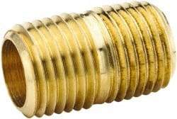 Parker - 1/2 Male Thread, Brass Industrial Pipe Close Nipple - MNPTF, 1,000 psi - Eagle Tool & Supply