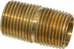 Parker - 1/2 Male Thread, Brass Industrial Pipe Long Nipple - MNPTF, 1,000 psi - Eagle Tool & Supply