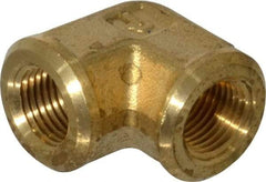 Parker - 1/8 Female Thread, Brass Industrial Pipe 90° Female Elbow - FNPTF, 1,000 psi - Eagle Tool & Supply