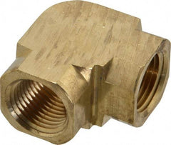 Parker - 3/8 Female Thread, Brass Industrial Pipe 90° Female Elbow - FNPTF, 1,000 psi - Eagle Tool & Supply