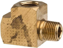 Parker - 3/4 Male Thread x 3/4 Female Thread, Brass Industrial Pipe Street Tee - MNPTF x FNPTF, 1,000 psi - Eagle Tool & Supply