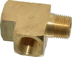 Parker - 1/2 Male Thread x 1/2 Female Thread, Brass Industrial Pipe Street Tee - MNPTF x FNPTF, 1,000 psi - Eagle Tool & Supply