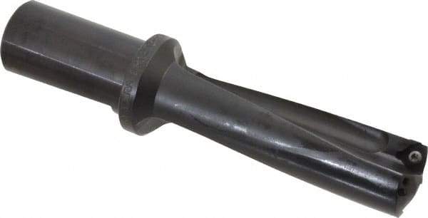 Kyocera - 3-3/4" Max Drill Depth, 3xD, 1-1/4" Diam, Indexable Insert Drill - 2 Inserts, 1-1/4" Shank Diam, Whistle Notch Shank - Eagle Tool & Supply