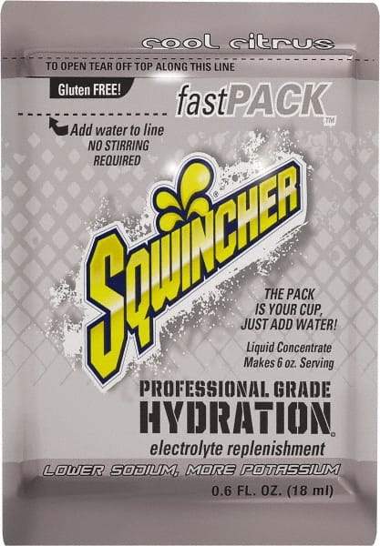 Sqwincher - Pack Cool Citrus Activity Drink - Liquid Concentrate, Yields 6 oz - Eagle Tool & Supply