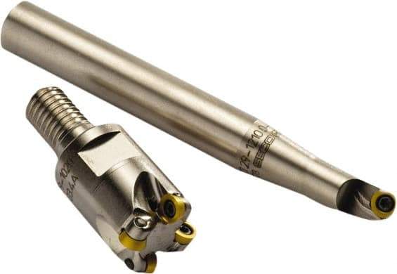 Seco - 23mm Cutting Diam, 3mm Max Depth of Cut, Arbor Hole Indexable Copy End Mill - 5 Inserts, RDH. 06T1 Insert, R217.29 Toolholder - Eagle Tool & Supply