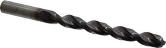Chicago-Latrobe - 15/32" 135° High Speed Steel Jobber Drill - TiCN Finish, Right Hand Cut, Parabolic Flute, Straight Shank, 5-3/4" OAL, Notched Point - Eagle Tool & Supply