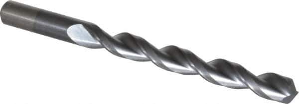 Chicago-Latrobe - 31/64" 135° High Speed Steel Jobber Drill - TiCN Finish, Right Hand Cut, Parabolic Flute, Straight Shank, 5-7/8" OAL, Notched Point - Eagle Tool & Supply
