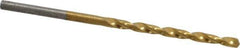 Chicago-Latrobe - #38 135° Cobalt Jobber Drill - TiN Finish, Right Hand Cut, Spiral Flute, Straight Shank, 2-1/2" OAL, Split Point - Eagle Tool & Supply