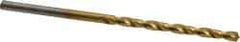 Chicago-Latrobe - #39 135° Cobalt Jobber Drill - TiN Finish, Right Hand Cut, Spiral Flute, Straight Shank, 2-3/8" OAL, Split Point - Eagle Tool & Supply